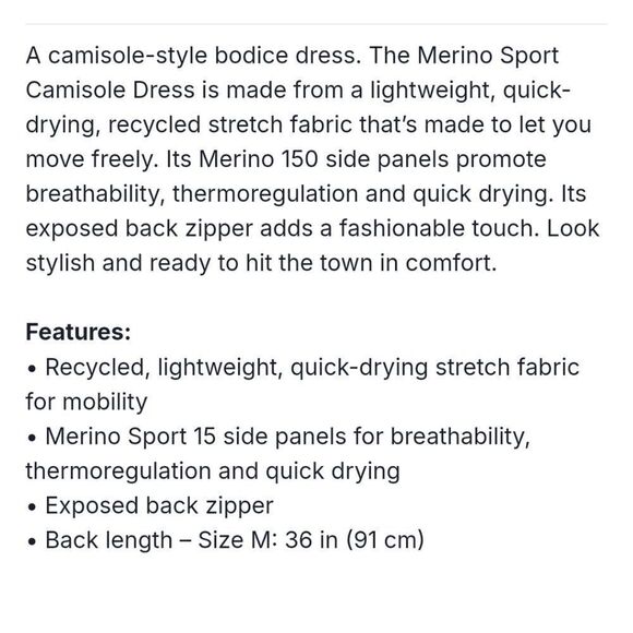 SMARTWOOL sporty tank dress - Picture 7 of 7